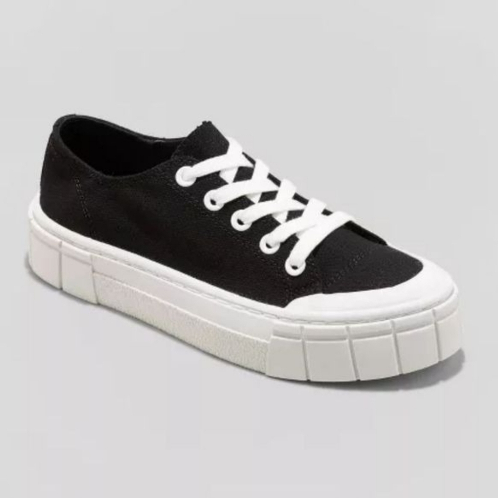 Mad Love Black and White Athletic Shoes
